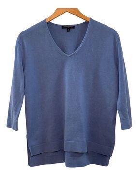 Banana Republic V-Neck Knit Sweater Blue Women's Size Medium
